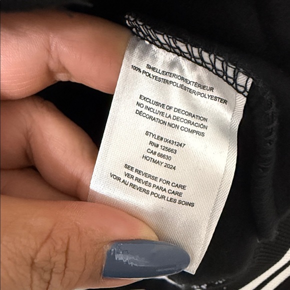 iXtreme Black Hoodie Full Zip Pockets White Stripe Trim Size XL - Picture 4 of 5